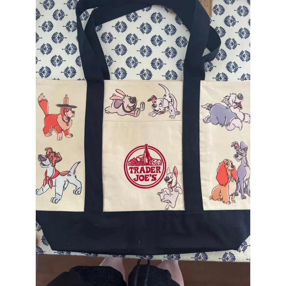 Disney Dogs Full Size Tote  Lady Nana Max Custom Made Trader Joes bag